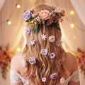 Elegance Bridal Hair Vine Artificial Flower Bridal Headpiece Wedding Hair Accessories Long Vine Wedding Head Piece Accessories - style: Elegance