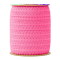 Mandala Crafts Hot Pink Stretch Lace Soft Elastic Trim Roll - 55 Yards 1 Inch Wide Stretchy Frilly Picot Ribbon for Sewing Lingerie, Headbands, Underwear, and Crafts - color: Hot Pink