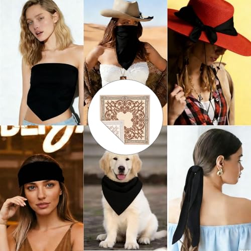 Head Scarf Hair Neck Scarves for Women Fashion Silk Satin Purse Bag Scarfs Handbags Bandana Neckerchief - color: Beige Brown Floral