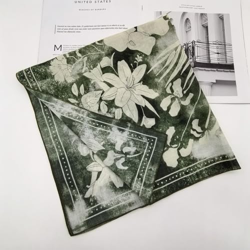 Large Cotton Bandana Lightweight Head Hair Scarf Headbands Wraps Cover Handkerchiefs for Women Men 25 x 25 inch - color: Rt13