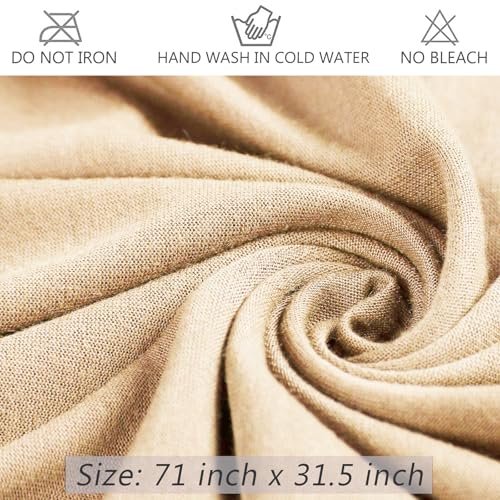 Head Wraps for Black Women African Head Wrap Lightweight for Women Long Plain Turban Hair Scarf Scarves - color: 1 Pc-beige
