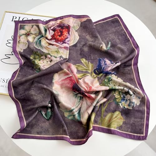 K-Elewon Women Medium Square Scarf Head Scarf Neck Scarf Hair Scarf Head Sleeping Wraps Bandana Scarfs for Women - color: V24