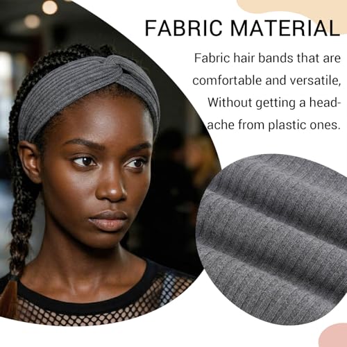 DRESHOW 10 Pack Boho Headbands for Women Girls Criss Cross Elastic Hair Band Twisted Head Wrap Floral Hair Accessories - color: 10 Pack C