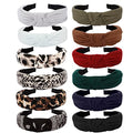 VELSCRUN 12 Pack Flower Headbands Non Slip Wide Girls Cute Boho Knotted Head Bands Hair Accessories Fashion Birthday Gifts for Women - color: headbands 03
