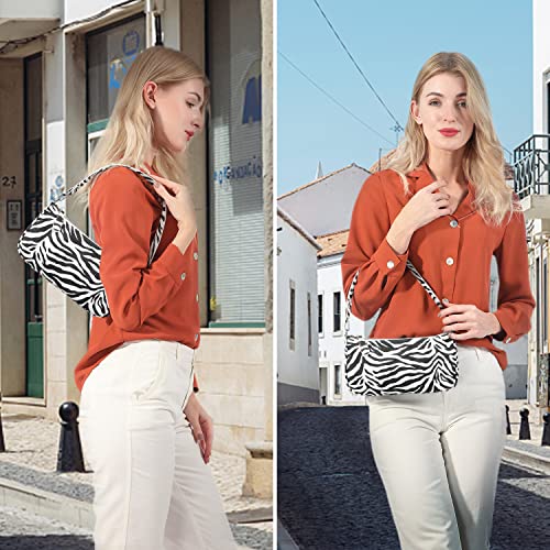 Loiral Small Purse for Women, Retro Classic Tote HandBag Shoulder Bags Clutch Purse - color: Zebra