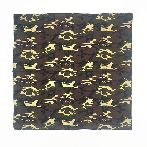 Vamqor 100% Cotton 10 Pack Fine Bandanas - color: Camouflage