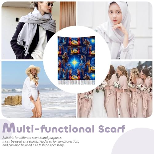 Scarfs for Women Fall Winter Scarves Shawls and Wraps for Evening Dresses - color: Design4