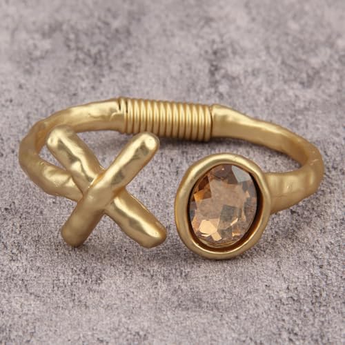 Chunky Gold Bracelet Trendy Gold Cuff Bracelets for Women Statement Silver Arm Cuffs Bangles Arm Punk Jewelry Accessories - style: Gold Bangle Bracelets