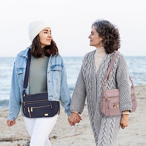 NPBAG Crossbody Bag for Women, Shoulder Purse Handbag Messenger Bag, Trendy Pocketbooks, Waterproof and Multi-Pockets - color: Teal Blue
