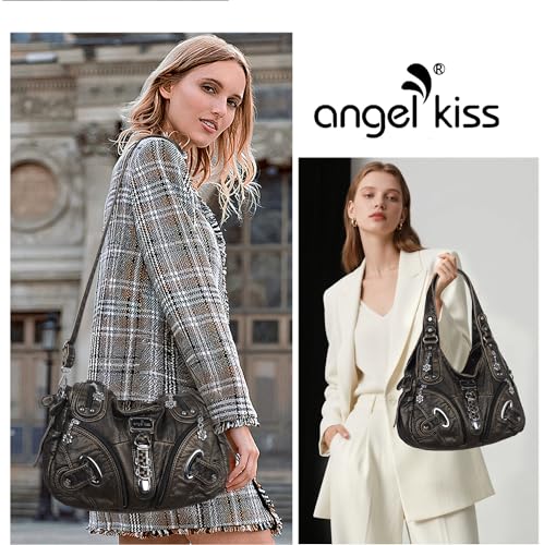 Angelkiss Hobo Purses and handbags for Women Satchel Handbag Women Purses Large Daily Shoulder Bags | Purses - color: 801bronze