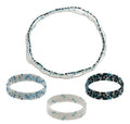 African Waist Beads For Women Colorful 3PCS Layered Belly Body Chain Beach Bikini Waist Jewelry Body Accessories For Women - style: 3 Layered Bead-Blue mixed Black