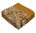 Classic Paisley Bandanas - 3 Pack Gift Set, 100% Cotton, 22x22 Inches - color: Brown