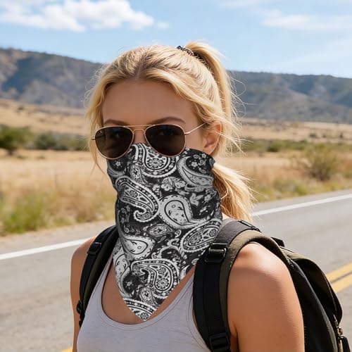 Bandana, Soft Outdoor Head Scarf For Women ＆ Men Multi-Purpose Headband Hair Scarf And Neck Wraps Protective Coverage - color: Paisley3