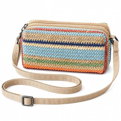 Small Crossbody Bag for Women - color: Bluestripe-horiz