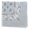 Motique Accessories Extra Large Paisley Bandana 27x27 Inch - color: Light Grey