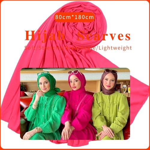 Nonbongoy Head Wraps for Black Women Stretch Headwraps Large Hair Wraps Hijab Scarves for Muslim Head Scarf Turban Headbands - color: 1-rose Red Headwrap
