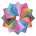 URATOT 12Pcs Paisley Cotton Bandana Printed Head Scarf Set | Rich color options classic paisley printed available for both adults and children with diverse usage scenarios - color: Mixed Colors F