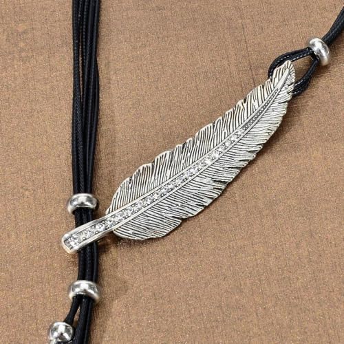 Boho Outfits for Women Boho Necklaces Country Concert Outfits Nashville Western Jewelry Choker Necklaces Long Leather Necklace Western Dress Jewelry Country Cowgirl Accessories Gifts - color: L6