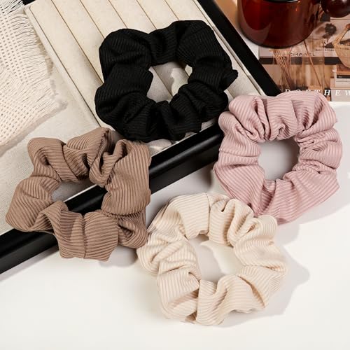 8 Hair Scrunchies for Women - Hair Ties No Damage Both for Thick Hair or Thin Hair Curl Hair No Crease Scrunchies Ponytail Holder No Hurt Your Hair - color: 8Mixed Color