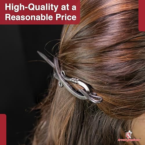 Armory Replicas™ Swaying Locks Forged Iron Hair Stick – Elegant Twisted Barrette Hair Pin for Women | Classic Infinity Design | Mother’s Day, Valentine's, Birthdays | - style: Design5