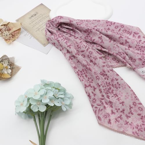 Large Cotton Bandanas for Women, 27 x 27 inch Hair Neck Scarf, Headband Square Scarf - color: Cute in Pink
