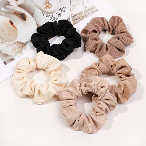 Hair Ties Scrunchies for Women's, for Girls Big Scrunchies Both for Thick Hair or Thin Hair Curl Hair No Crease Ponytail Holder No Hurt Your Hair - color: Mixed Colorful
