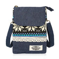 Roomy Cell Phone Purse Wallet Canvas Small Crossbody Purse Bags with Shoulder Strap For Women teen girlsl | Roomy - color: Q-folk-custom Blue