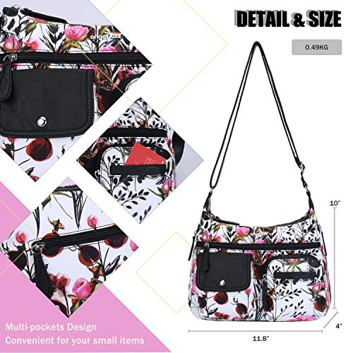 Angel Kiss Crossbody Bags for Women, Ladies Shoulder Handbags and Purses Medium Faux Leather Pocketbooks | Ladies - color: Pink/Black