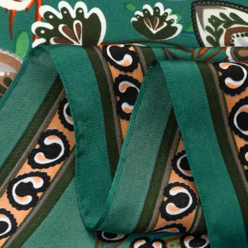 RIIQIICHY Women Head Hair Scarf Like Satin Silk Scarf Sleeping Hair Wrapping Night 27.5" - color: C001