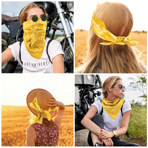 Jaciya Bandanas for Women Outdoor Bandana Scarf Cotton Square Scarf Headband Handkerchiefs
