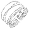 Rhinestone Bracelet for Women MultiLayer Crystal Cuff Bracelet Strand Layered Bracelet - color: Silver 1