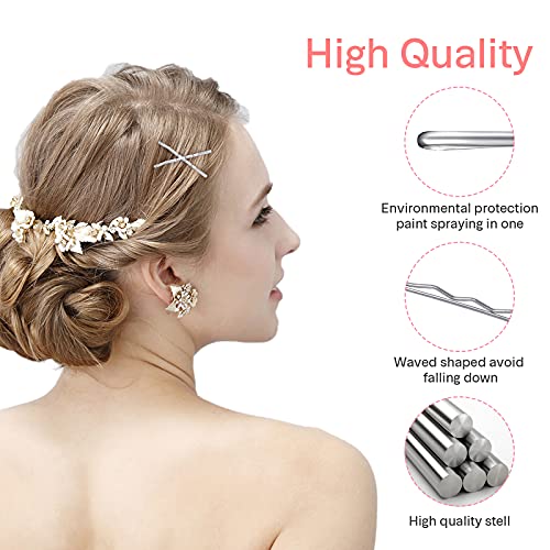 MORGLES Silver Bobby Pins for Gray Hair 120PCS 2Inches Hair Pins for Women with Box - color: Silver（2inch)