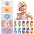 JOYOYO Baby Girl Headband and Socks Non-Slip Floral Socks and Soft Flower Head Wear for Babies Infants Toddlers - color: Flower/10pcs-B