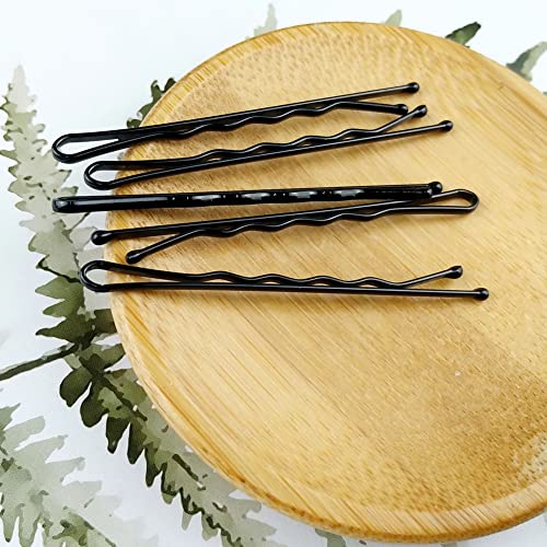 YINGFENG 220pcs Large 2.76-Inch Bobby Pins for Women, Super Grip Black Hair Clips with Box - Reusable Non-Slip Pins for Thick, Long Hair - color: Black（2.76inch）