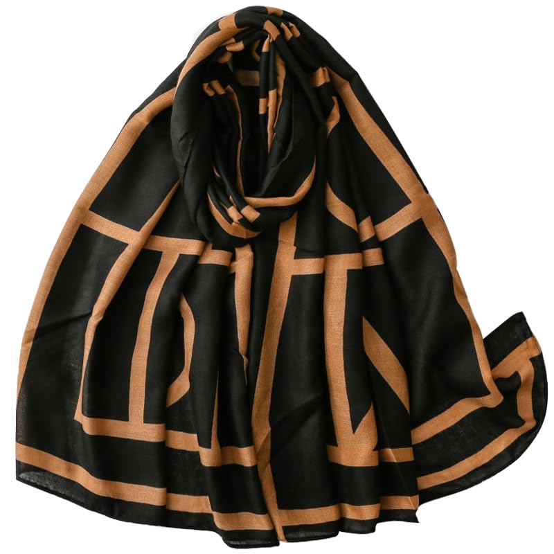 WZX Boho Scarf for Women, 70"x35" Large Lightweight Shawl Wrap for Travel, Sun Protection, Office & All-Season Wear - color: 004