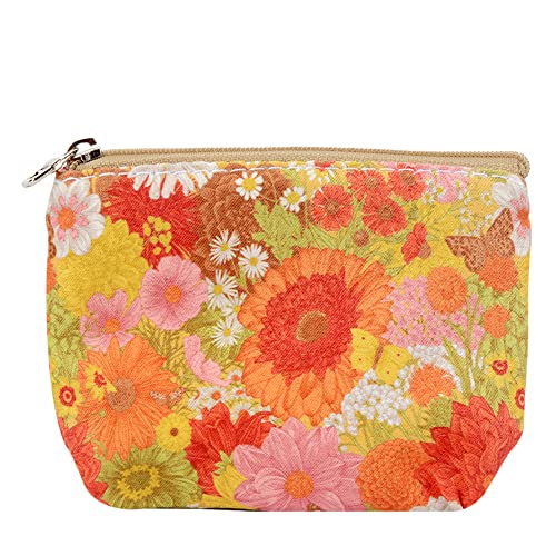 Women and Girls Cute Fashion Coin Purse Wallet Bag Change Pouch Key Holder - color: Flowers