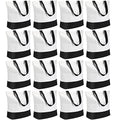 Reginary 16 Pack Canvas Tote Bags Set - Large Cotton Tote with Handle for Women's Kitchen & Grocery Use - DIY Gift - color: Black