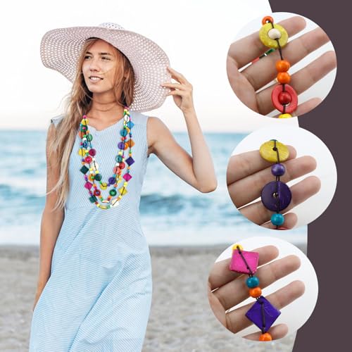 3- Layered Statement Necklace Womens Bohemia Choker Necklaces - color: Colourful