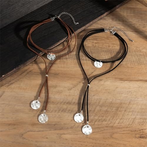 HUASAI Choker Necklace for Women Boho Necklaces Country Concert Outfits for Women Layered Western Choker Necklace Boho Cowgirl Jewelry Accessories Dress - color: V:Boho Necklace