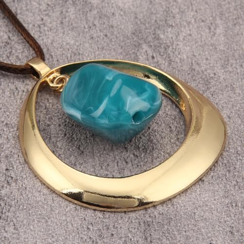 Chunky Necklace for Women Boho Pendant Necklace Statement Western Choker Necklaces for Women Vintage Bohemian Jewelry - style: Casual Long Necklace