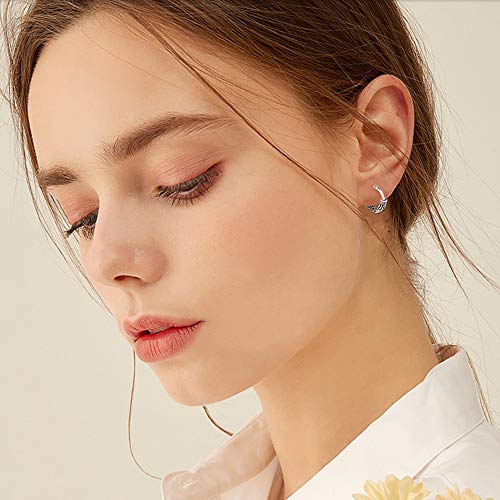Boho Bali Filigree Vintage S925 Steling Silver Endless Round Sleeper Cartilage Small Hoop Earrings for Women Men Fashion Huggie Hoops Hypoallergenic Pierced Jewelry Gifts 12mm