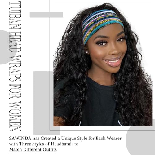 Boho Headbands for Women Fashion Wide Hairband Sports YogaWorkout Head Bands Hair Accessories for Makeup Washing Face (Set 6) - color: Set 6