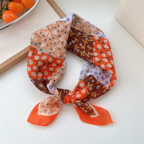 Cotton Like Bandana in Bulk, Head Scarf, Headband, Head wrap, Hair Neck Scarf for Women 22 x 22 inch - color: Bib03 Patchy Flower 3pcs