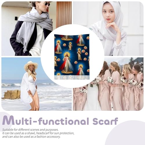 Scarfs for Women Fall Winter Scarves Shawls and Wraps for Evening Dresses - color: Design9