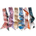4/40 Pcs Hair Scarf for Women, 35"x2.36" Lightweight Silk Headband, Purse & Bag Scarves Gift Collection - color: Floral Multicolor