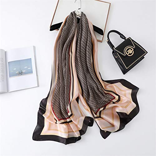 Silk Scarf Mulberry Silk Fashion Scarves Long Lightweight Shawl Wrap … - color: W06
