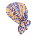 KAKU NANU Women Turban Chemo Beanies Pre Tied Caps Baggy Slouchy Headwear Sleep Scarf - color: Bohemian Tied