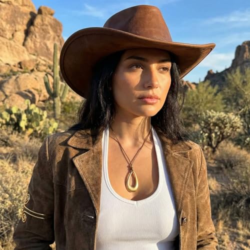 Black Cord Necklace with Gold Circle Pendant Chunky Leather Cord Necklace Large Round Pendant Statement Necklace Long Boho Jewelry Western Outfit for Women - color: A3