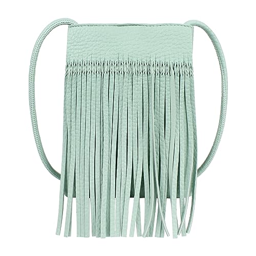 Hoce Women’s Leather Fringe Messenger Bag Large Hobo Crossbody Tassel Shoulder Bags, Gift for Mom Wife Girlfriend - color: 07785light Green