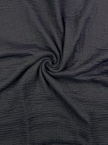 Humble Hilo Womens Woven Bohemian Style Gauze Scarf,Shawl, Head Wrap Fringed Edge Lightweight, Long Folds Small - color: Dark Grey